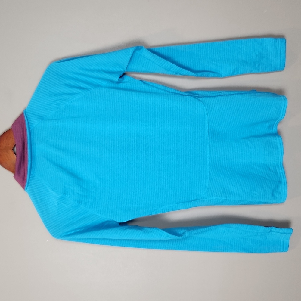Patagonia Aqua Blue Capilene Quarter Zip Pullover Size Small With Flaw - Picture 13 of 15